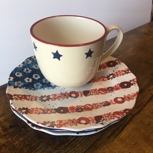 Plates and Mug Fourth of July set